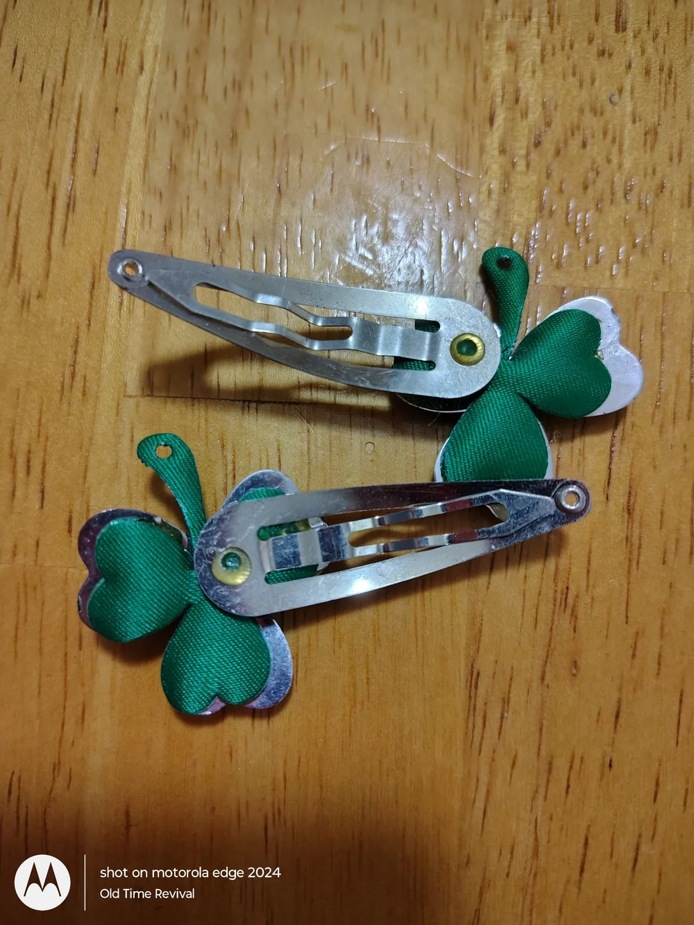 Shamrock Hair Clips Green Rhinestone Y2K Aesthetic St Patricks Day Accessory